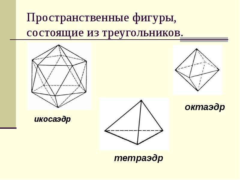 Рисунки из треугольников для детей