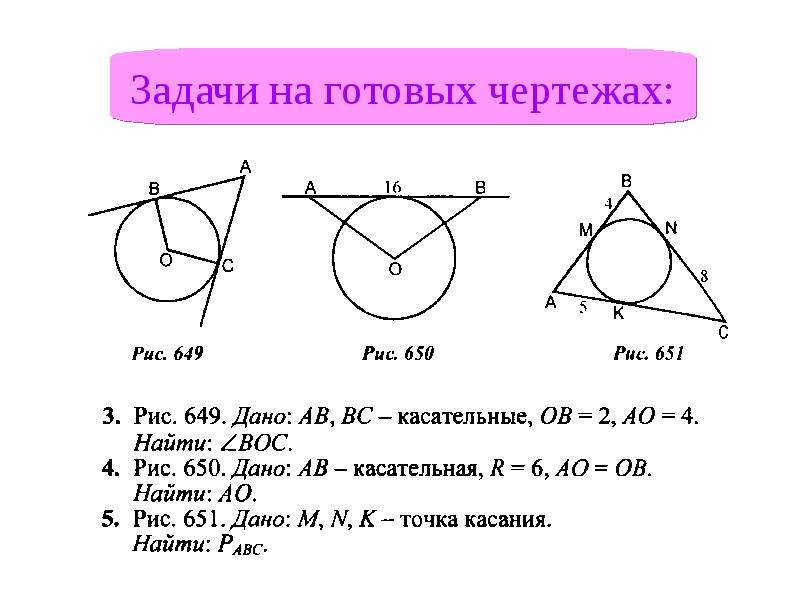 Презентация на тему касательная к окружности