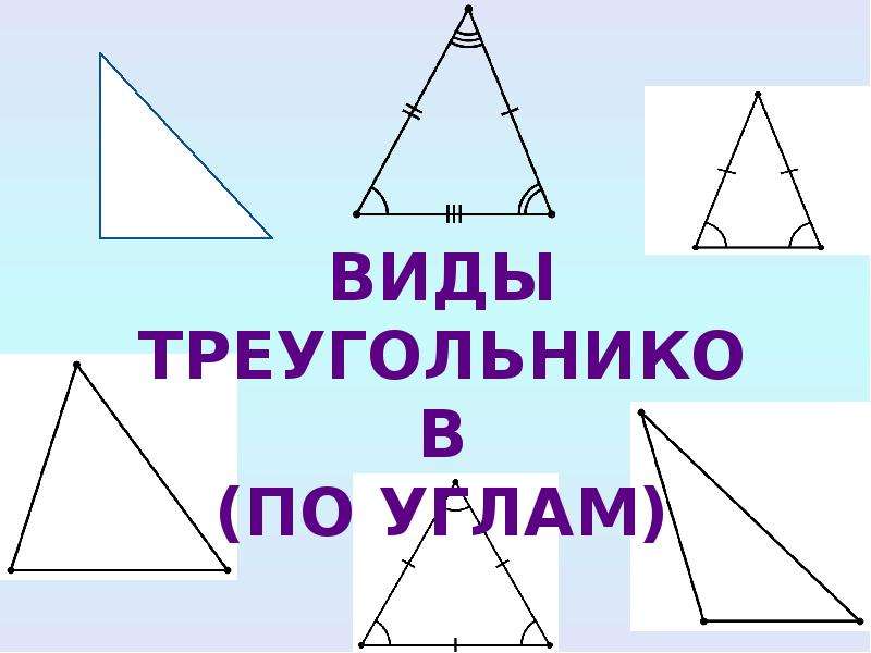 Математика 3 класс виды треугольников по углам презентация