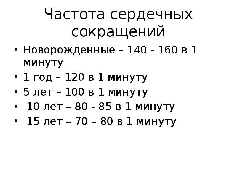 Чсс в минуту. Норма частоты сердечных сокращений у новорожденного. Частота сердечных сокращений в 1 минуту у новорожденного ребенка:. Частота сердечных сокращений (ЧСС). ЧСС У новорожденного в норме.