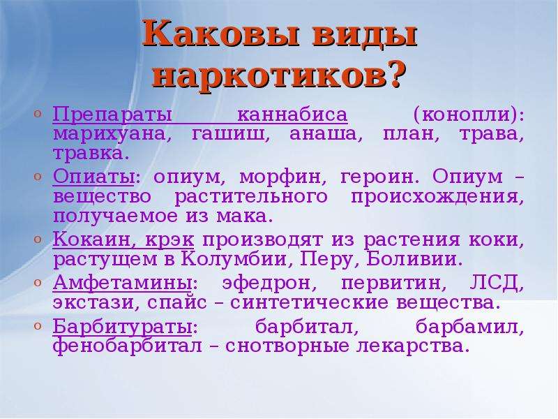 Каковы их виды