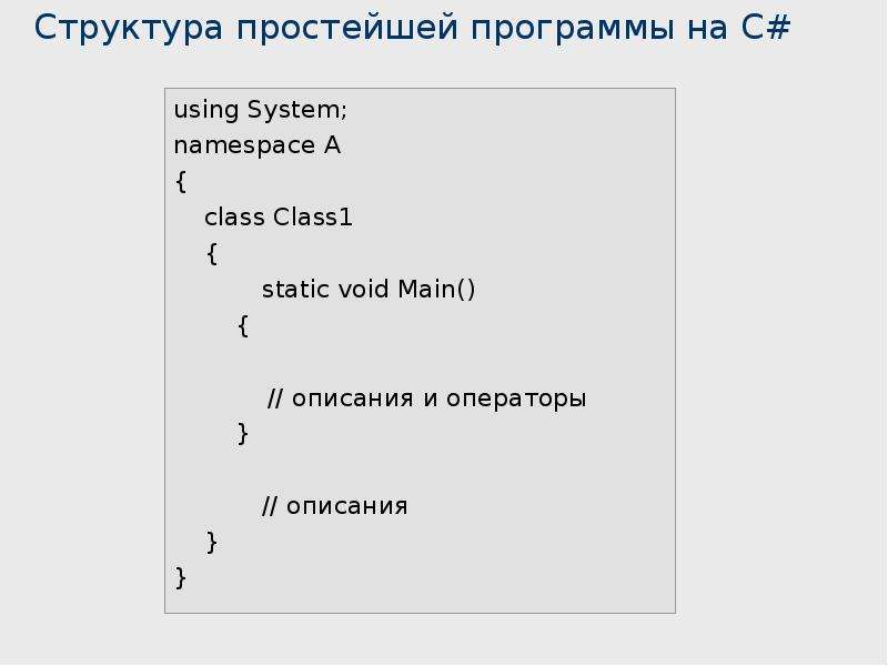 Структура проекта на c