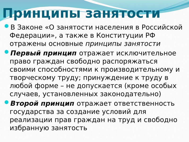 Проблема занятости в современной россии проект