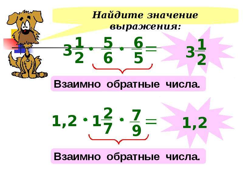 Число обратное числу 6