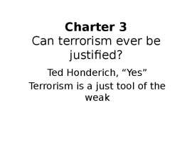 Debating on terrorism