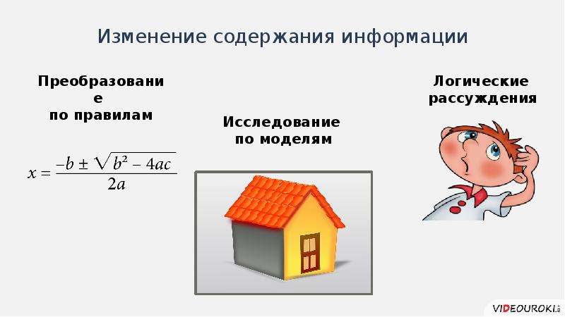 Понятие видеоурок. Логические рассуждения это обработка информации.