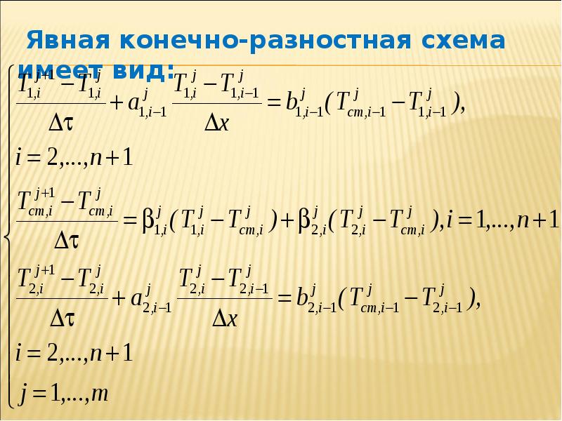 Неявная схема для уравнения переноса