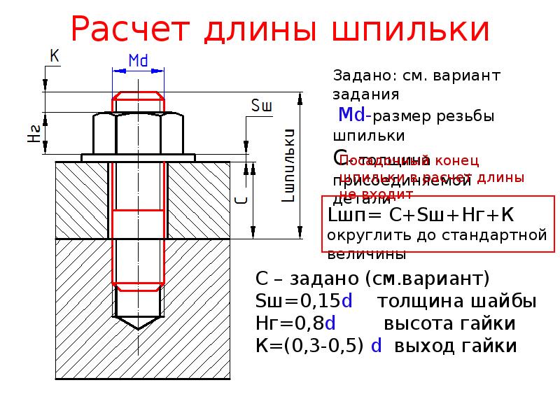 Шпилька м10 гост 11765 66 размеры чертеж