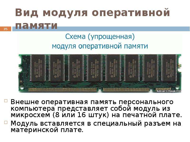 Виды модулей. Типы модулей оперативной памяти. Оперативная память персонального компьютера презентация. Ширина модуля оперативной памяти это. Схема модуля оперативной памяти.