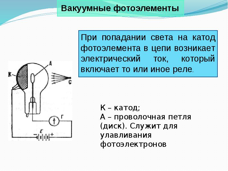 Освещение катода вакуумного