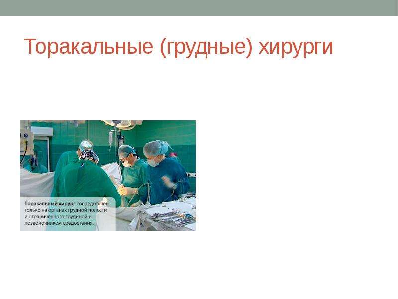 Торакальная хирургия презентация