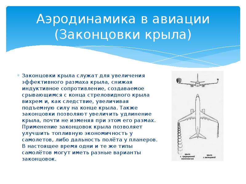 Аэродинамика самолета презентация