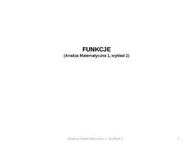 Funkcje (Analiza matematyczna 1, wykład 2)