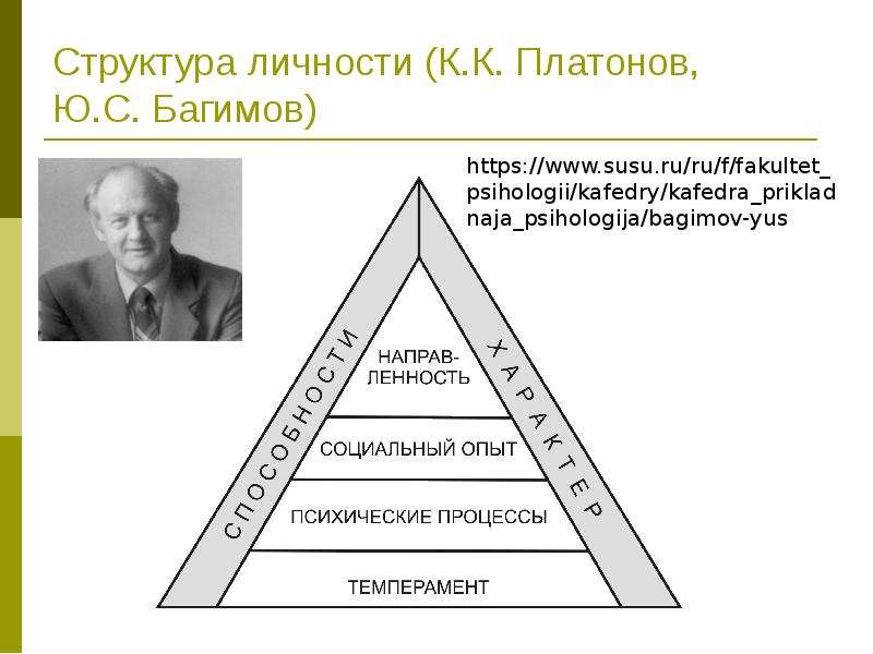 Богат три модели личности. Структура личности по Платонову. Структура личности Платон.