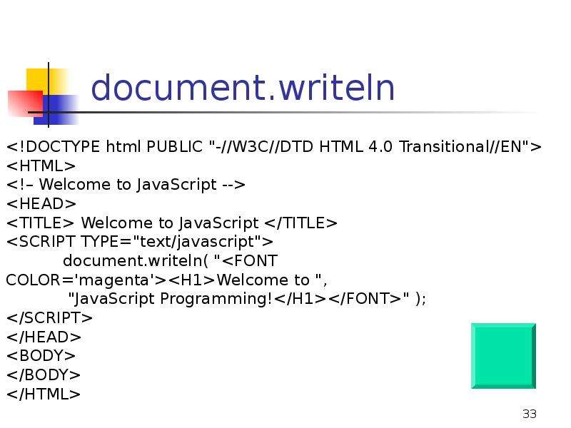 Writeln. JAVASCRIPT презентация. Презентация про JAVASCRIPT заключение. Как writeln передает символ.