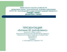 Витамин В2 (рибофлавин)