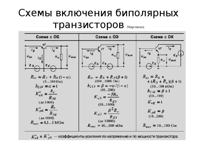 Схема с общим эмитором