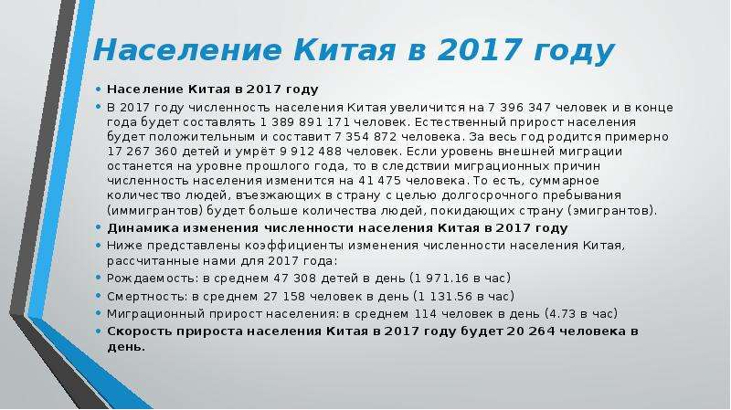 Численность китая в 2021 году