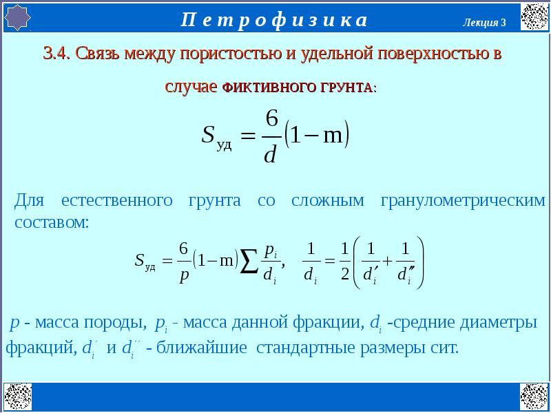 Удельная поверхность пород