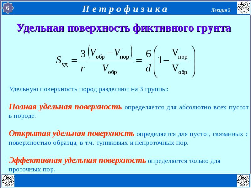 Удельная поверхность частиц