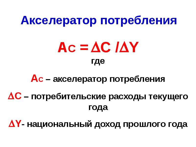 Концепции потребления. Акселератор в экономике. Спрос на инвестиционные блага. Инвестиционные блага.