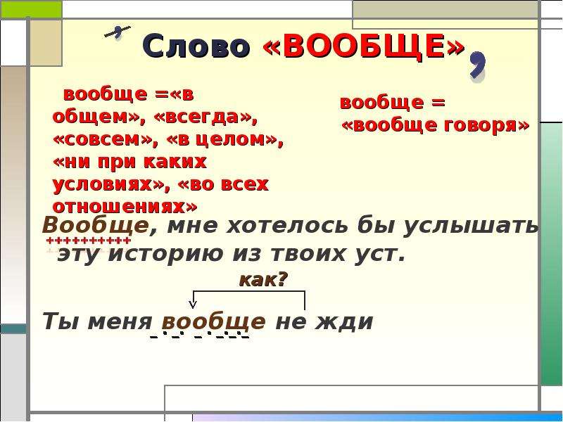 Вообщем как писать правильно в общем