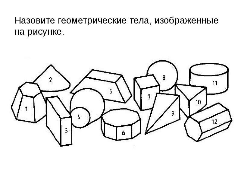 Какие геометрические тела представлены на рисунке