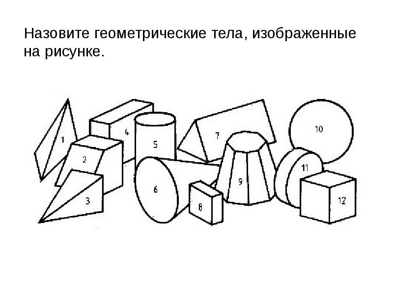 Какие геометрические тела представлены на рисунке