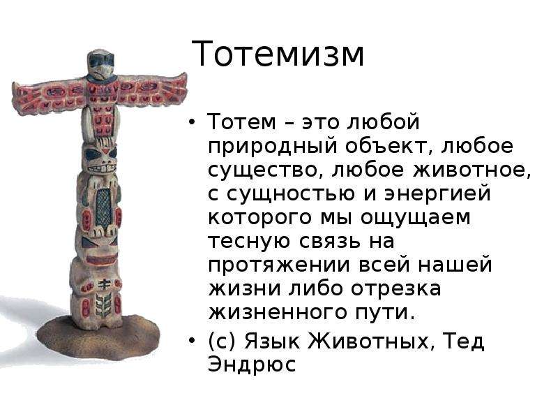 Тотемизм это