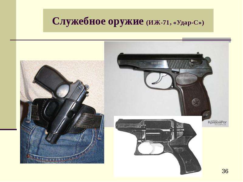 


Служебное оружие (ИЖ-71, «Удар-С»)
