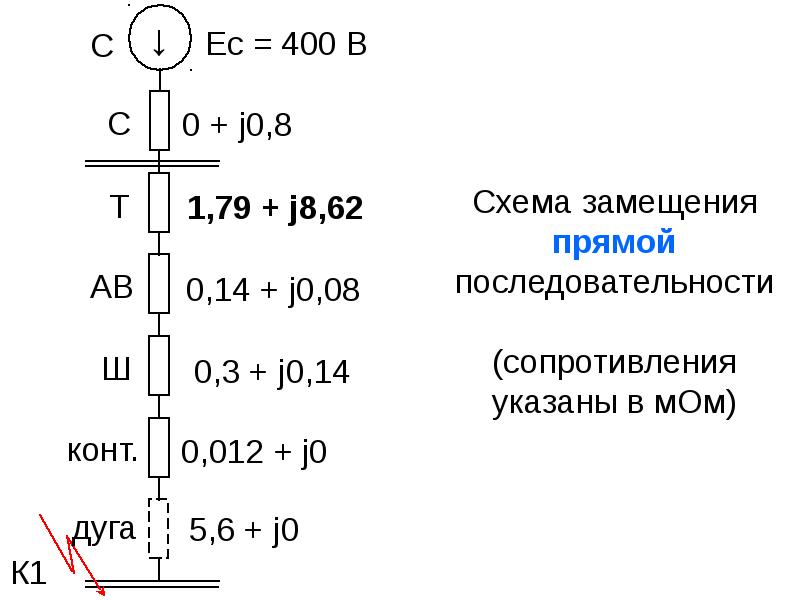 Схема замещения резистора