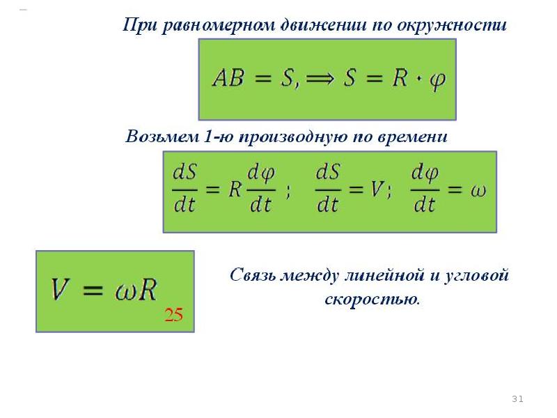 Равномерное движение материальной точки. При равномерном движении. Линейная скорость при равномерном движении. Производная для движения по окружности. Линейная и угловая скорость при равномерном движении.