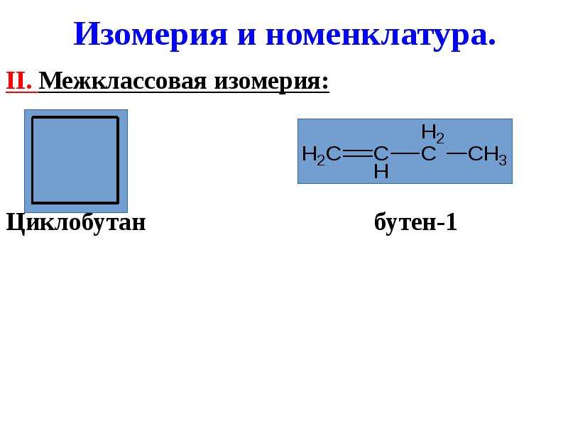 Циклоалканы общая формула. Межклассовая изомерия циклоалканов. Изомеры циклобутана. Бутен 1 циклобутан. Циклоалканы межклассовая изомерия.