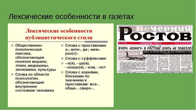 Лексика газетных заголовков презентация