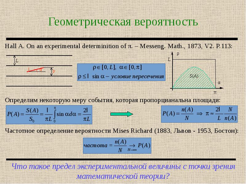 Геометрия вероятность