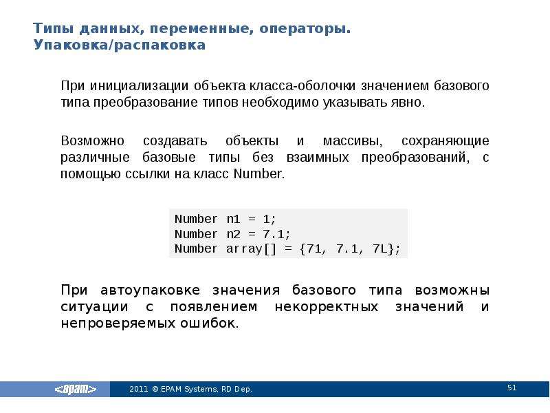 Вывод данных переменной