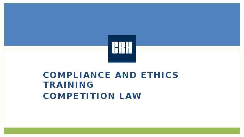 Competition презентация. Law Training. Competition law