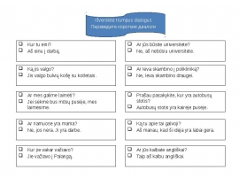 Išverskite trumpus dialogus