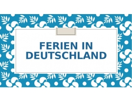 Ferien in Deutschland