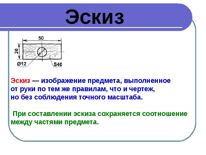 Чертежом правило написания