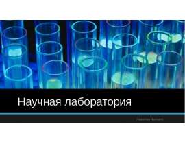Научная лаборатория. Рассказ о профессии физик-химик