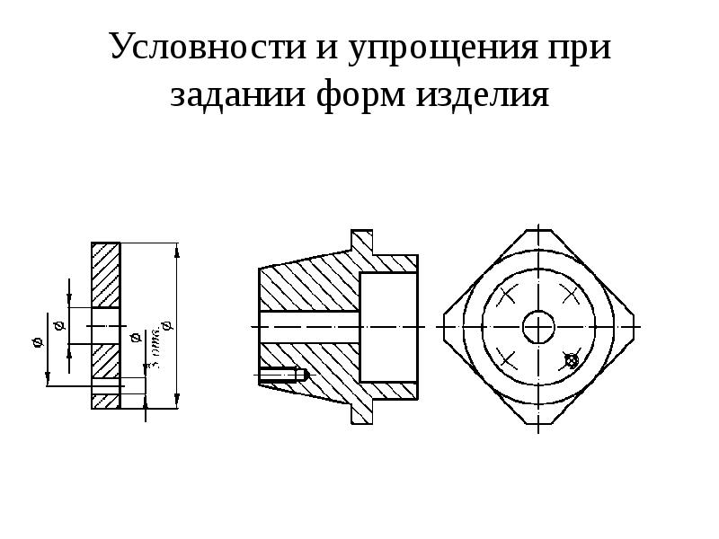 Упрощения на чертежах общего вида