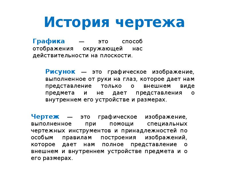 История чертежа