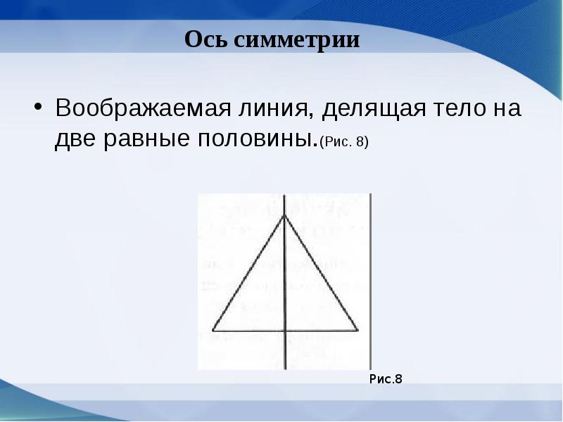 Какая линия обозначает ось симметрии на чертеже