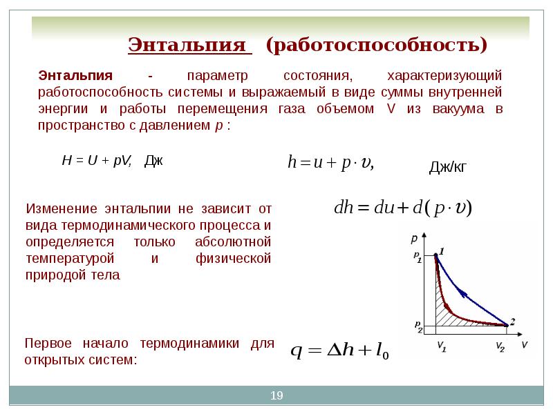 Понятие энтальпии