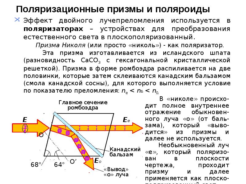 Поляризация света поляроиды презентация