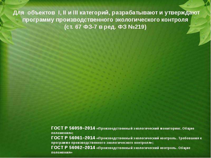 Программа производственного экологического контроля 2019 образец