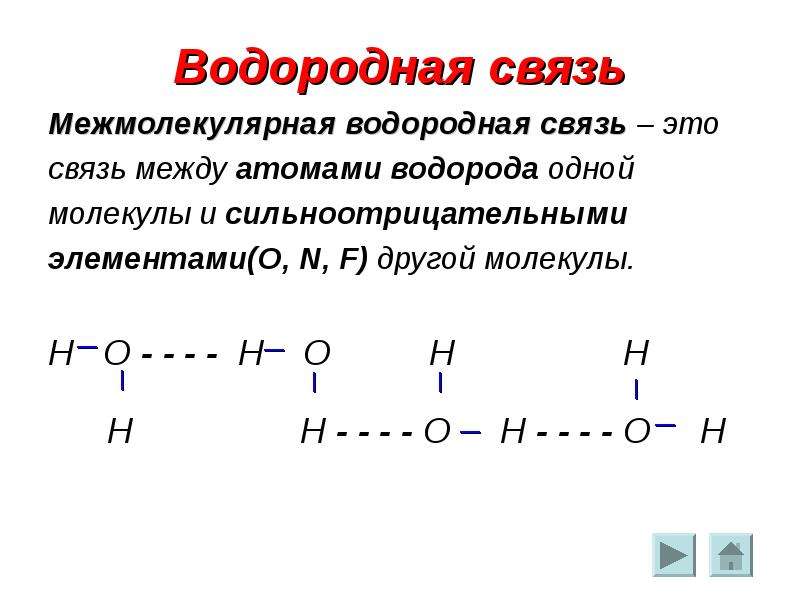 Водородная связь это