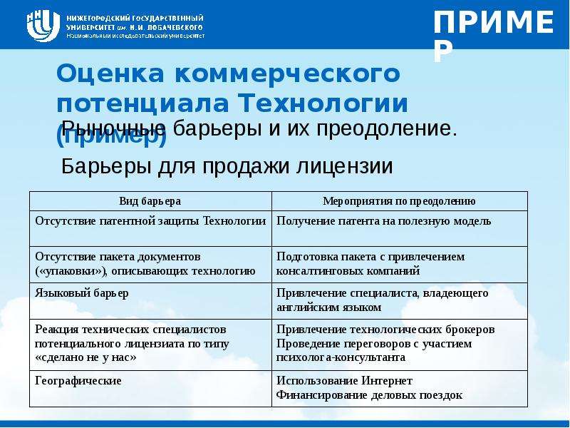 Коммерческий потенциал проекта