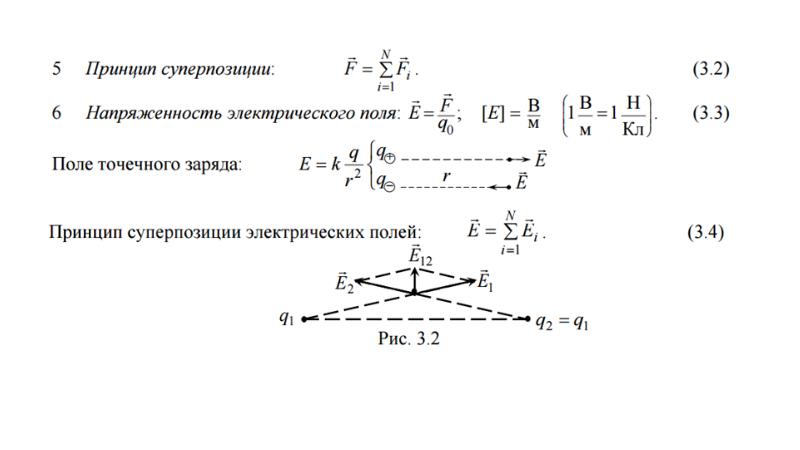 Напряженность электростатического поля презентация